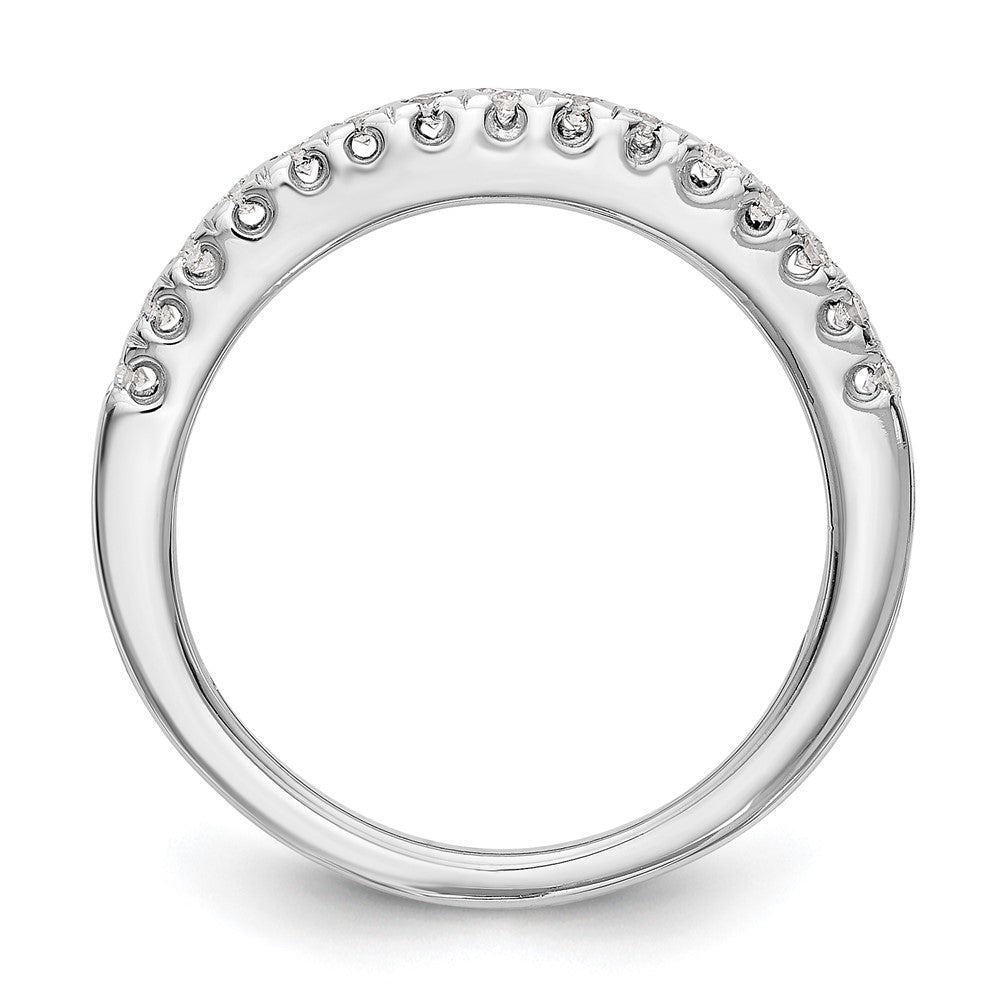 0.15ct. CZ Solid Real 14K White Gold Wedding Band Ring