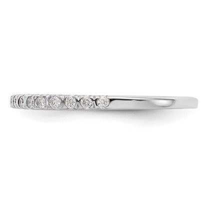 0.15ct. CZ Solid Real 14K White Gold Wedding Band Ring