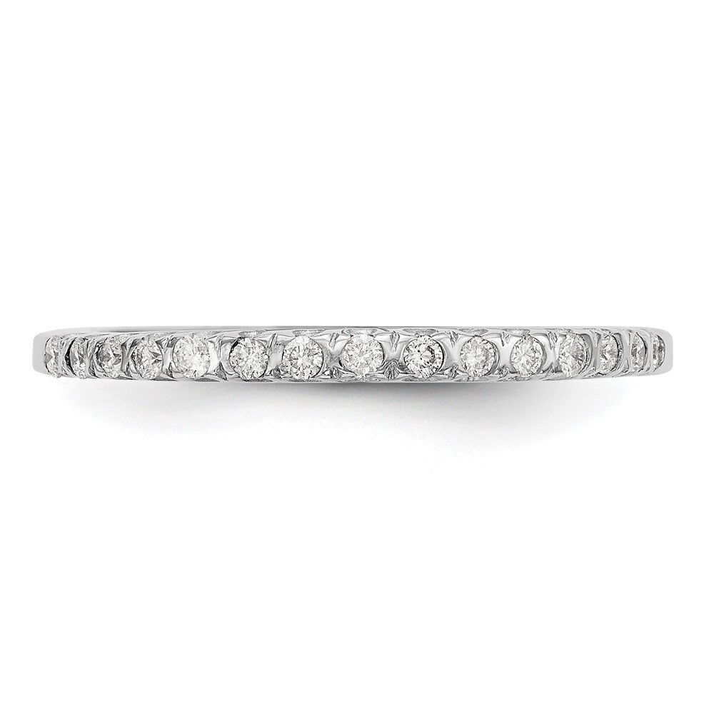 0.15ct. CZ Solid Real 14K White Gold Wedding Band Ring