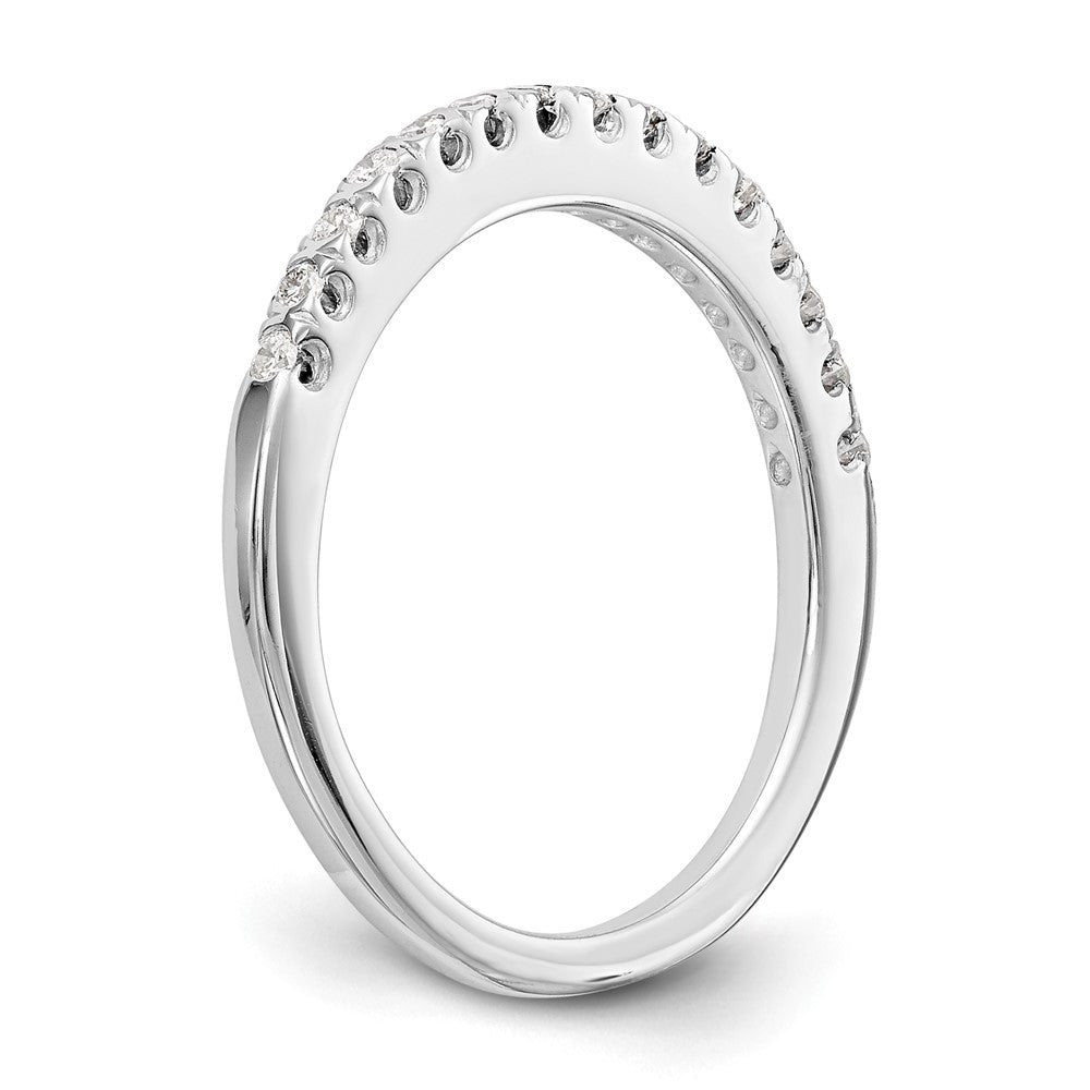 0.15ct. CZ Solid Real 14K White Gold Wedding Band Ring