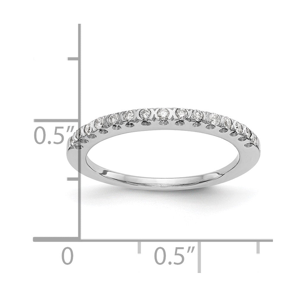 0.15ct. CZ Solid Real 14K White Gold Wedding Band Ring