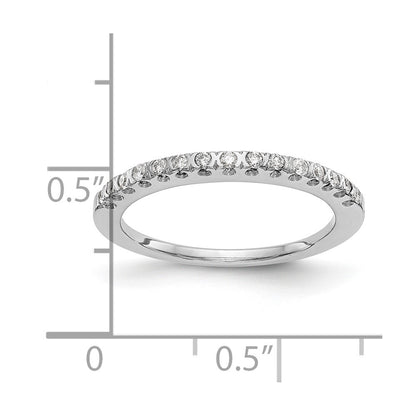 0.15ct. CZ Solid Real 14K White Gold Wedding Band Ring