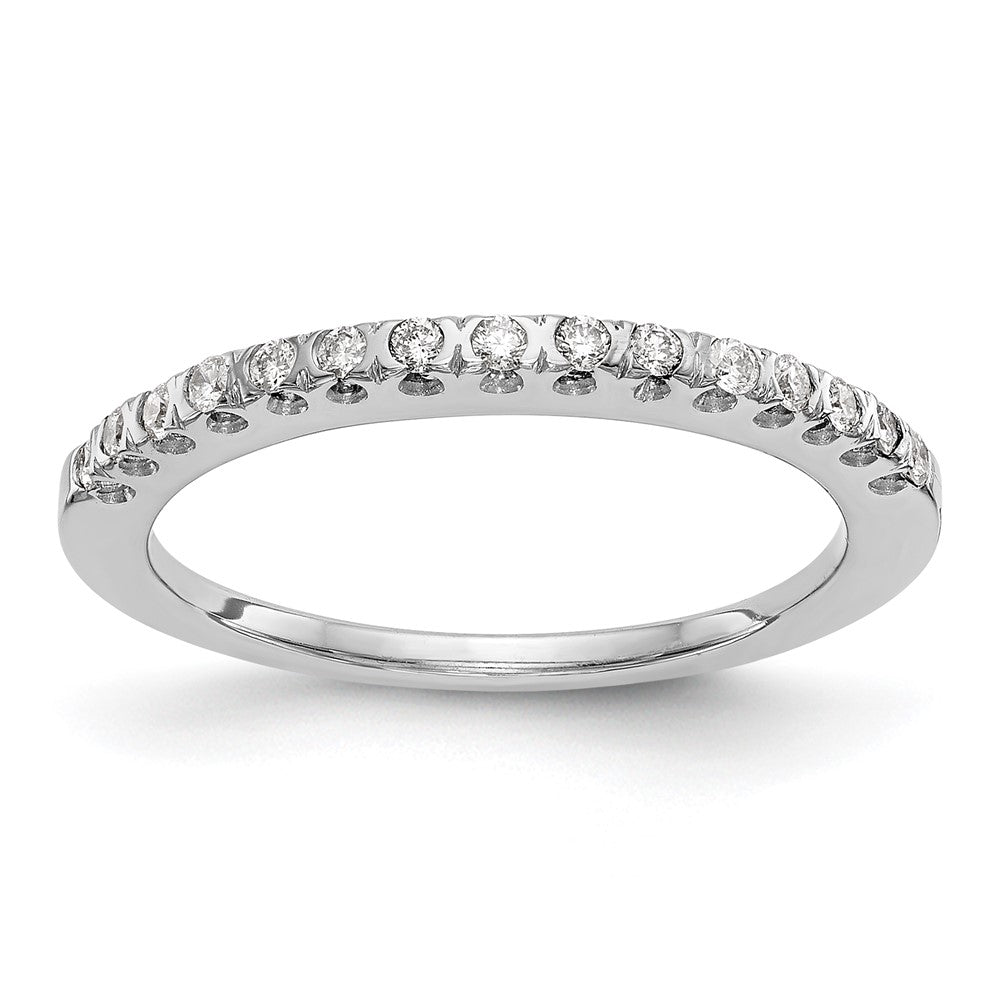 0.15ct. CZ Solid Real 14K White Gold Wedding Band Ring