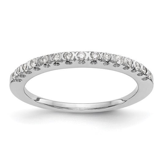 0.15ct. CZ Solid Real 14K White Gold Wedding Band Ring