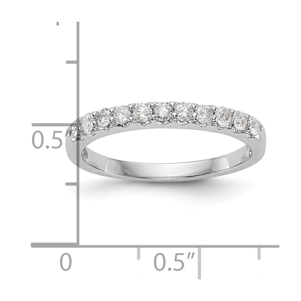 0.33ct. CZ Solid Real 14K White Gold Wedding Band Ring