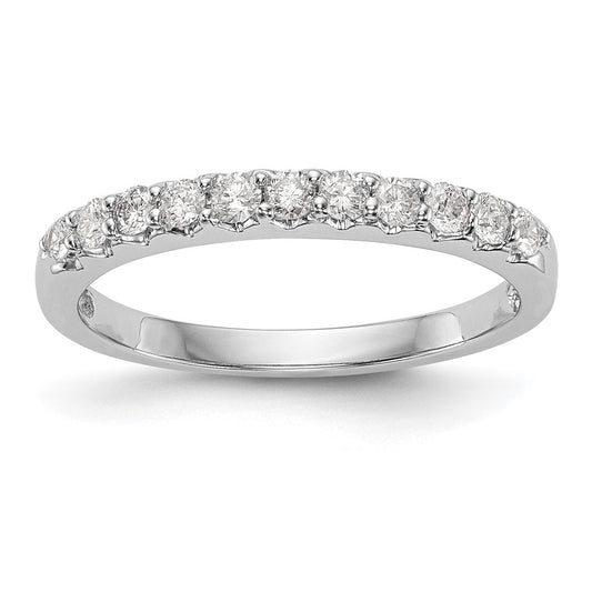0.33ct. CZ Solid Real 14K White Gold Wedding Band Ring
