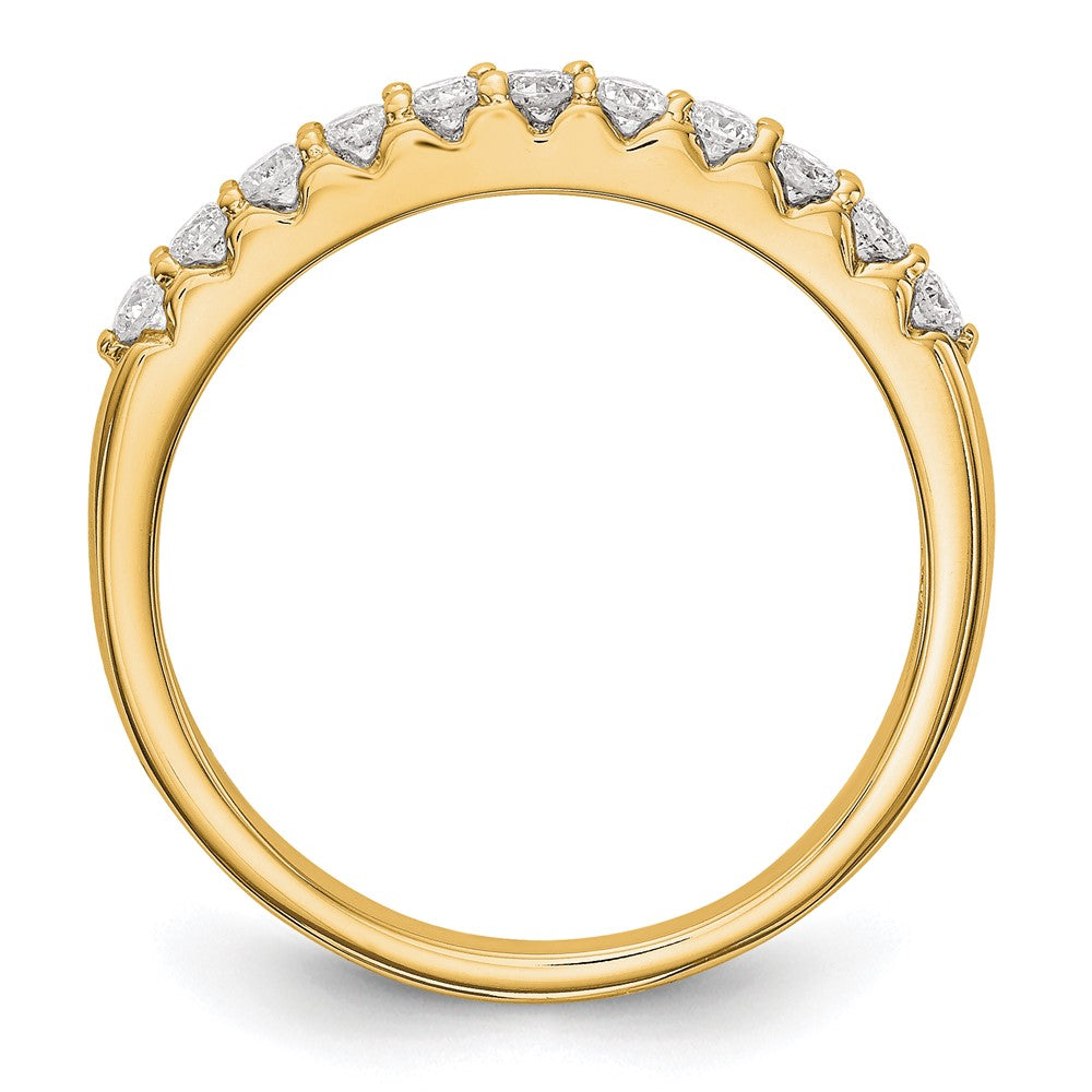 14K Yellow Gold Real Diamond Band