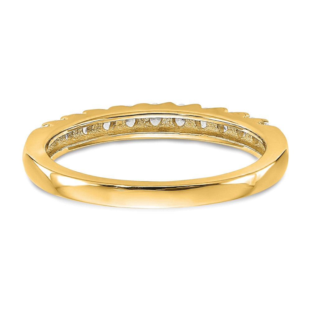 14K Yellow Gold Real Diamond Band