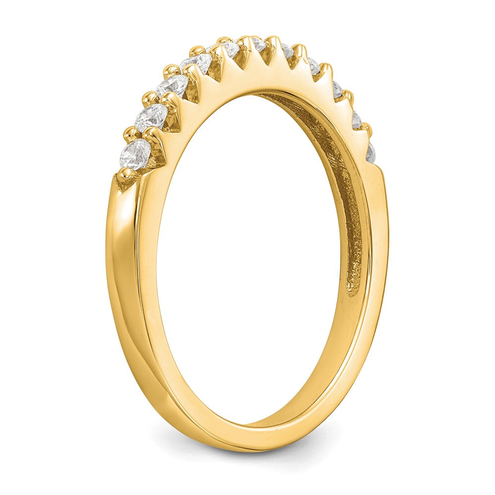 14K Yellow Gold Real Diamond Band
