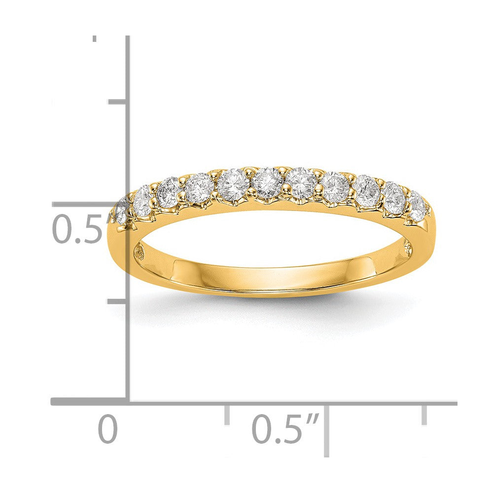 14K Yellow Gold Real Diamond Band