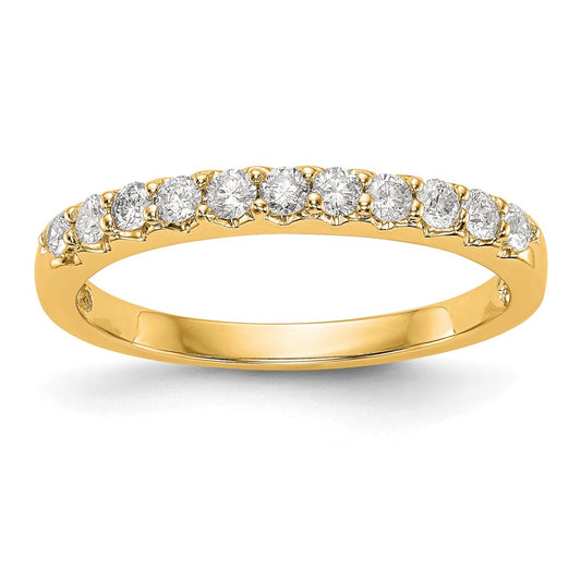 14K Yellow Gold Real Diamond Band