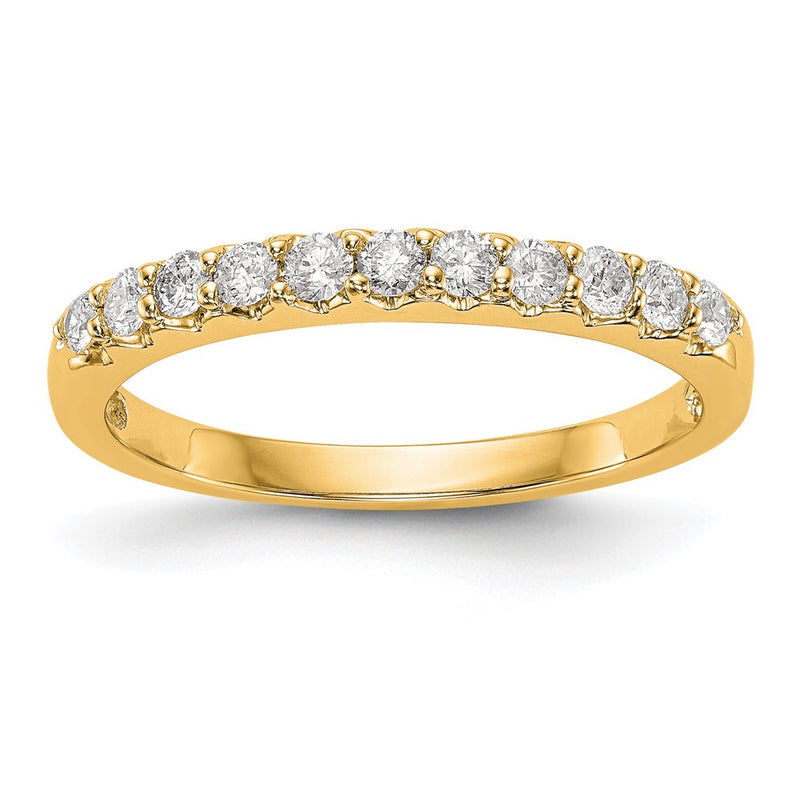 14K Yellow Gold Real Diamond Band