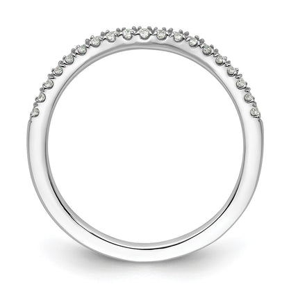 0.19ct. CZ Solid Real 14K White Gold Wedding Band Ring