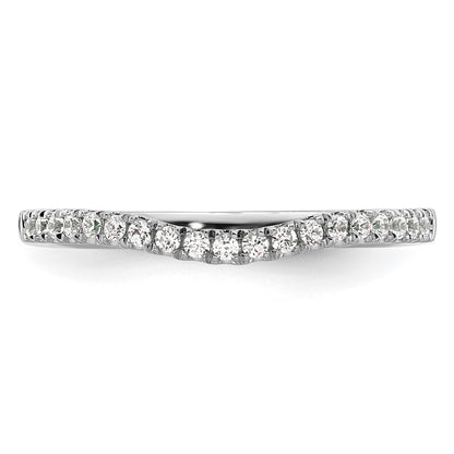 0.19ct. CZ Solid Real 14K White Gold Wedding Band Ring