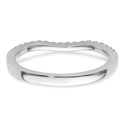 0.19ct. CZ Solid Real 14K White Gold Wedding Band Ring