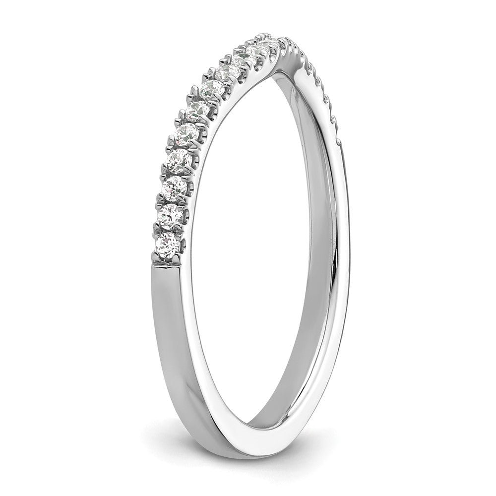 0.19ct. CZ Solid Real 14K White Gold Wedding Band Ring