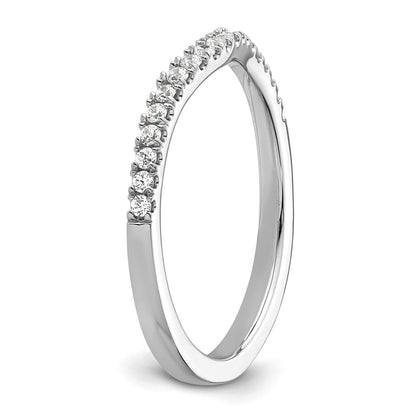 0.19ct. CZ Solid Real 14K White Gold Wedding Band Ring
