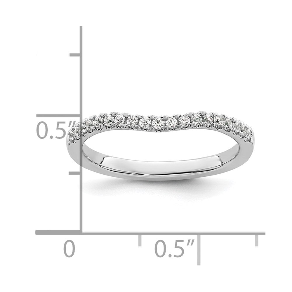 0.19ct. CZ Solid Real 14K White Gold Wedding Band Ring