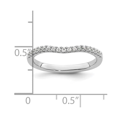0.19ct. CZ Solid Real 14K White Gold Wedding Band Ring
