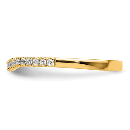 14K Yellow Gold Real Diamond Band