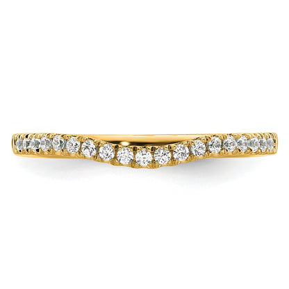 14K Yellow Gold Real Diamond Band