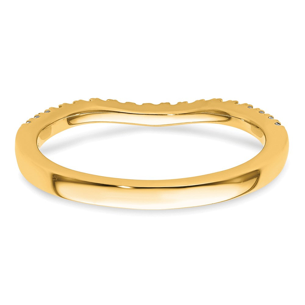 14K Yellow Gold Real Diamond Band