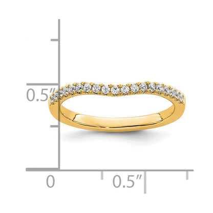 14K Yellow Gold Real Diamond Band