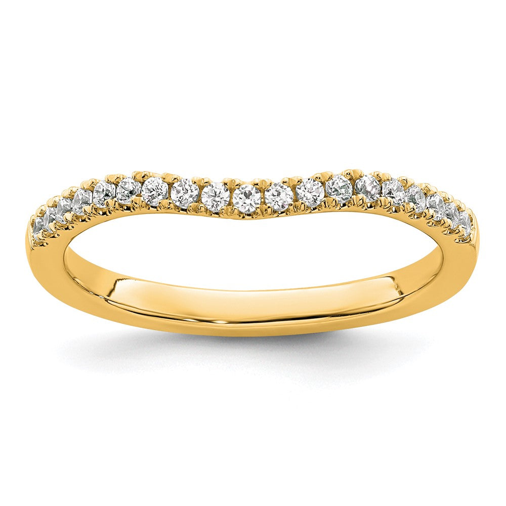 14K Yellow Gold Real Diamond Band