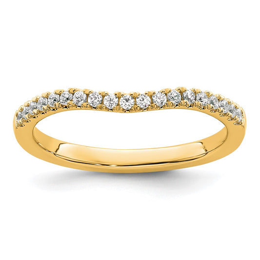 14K Yellow Gold Real Diamond Band