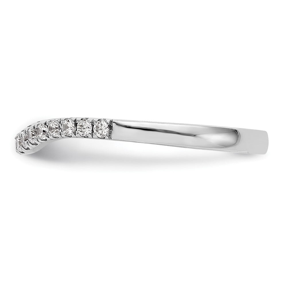 0.20ct. CZ Solid Real 14K White Gold Wedding Band Ring