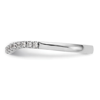 0.20ct. CZ Solid Real 14K White Gold Wedding Band Ring