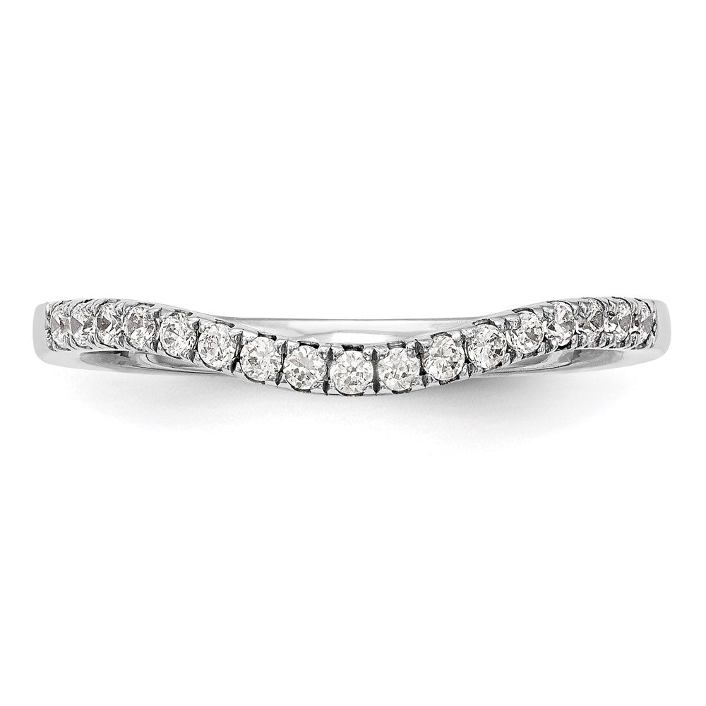 0.20ct. CZ Solid Real 14K White Gold Wedding Band Ring