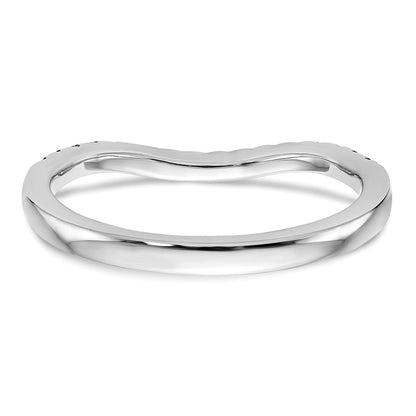 0.20ct. CZ Solid Real 14K White Gold Wedding Band Ring