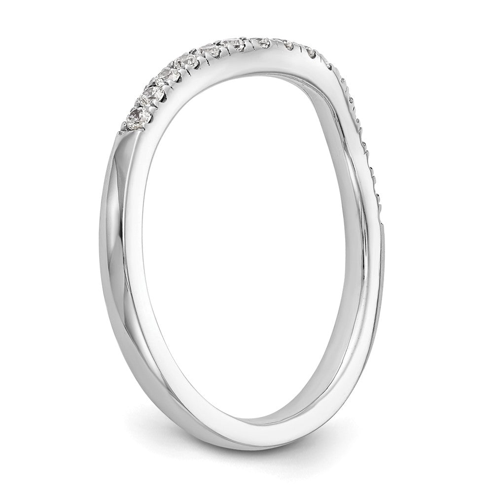 0.20ct. CZ Solid Real 14K White Gold Wedding Band Ring