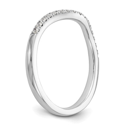 0.20ct. CZ Solid Real 14K White Gold Wedding Band Ring