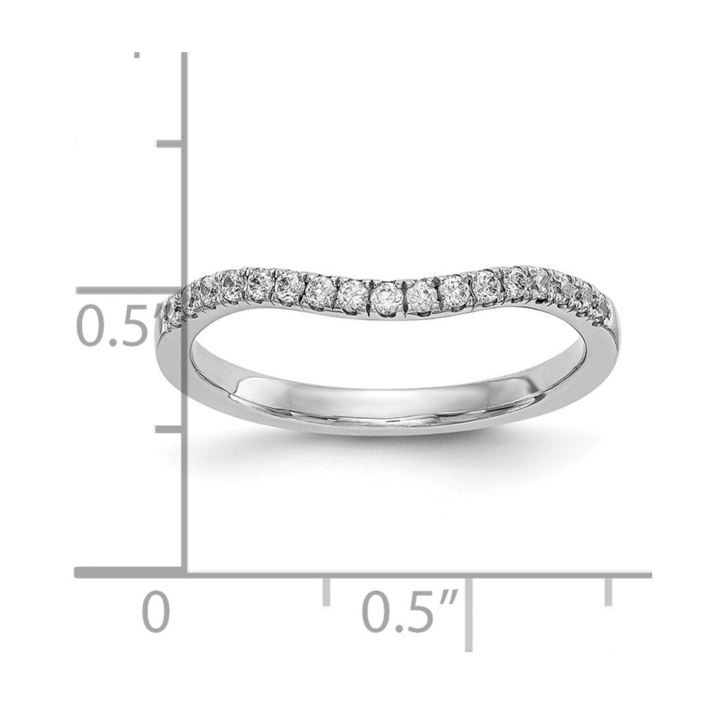 0.20ct. CZ Solid Real 14K White Gold Wedding Band Ring