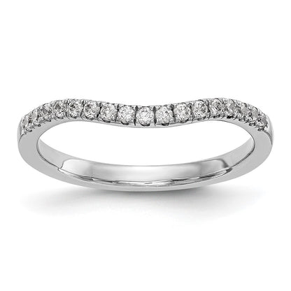 0.20ct. CZ Solid Real 14K White Gold Wedding Band Ring