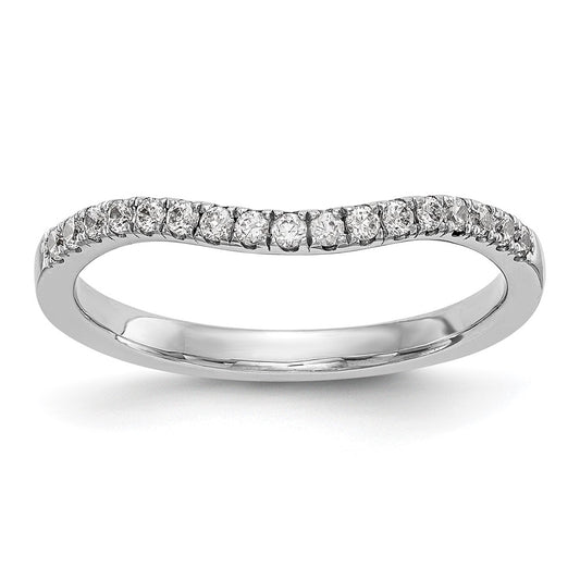 0.20ct. CZ Solid Real 14K White Gold Wedding Band Ring