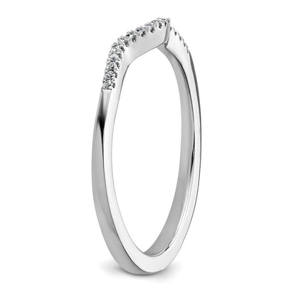 0.06ct. CZ Solid Real 14K White Gold Wedding Band Ring
