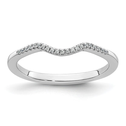 0.06ct. CZ Solid Real 14K White Gold Wedding Band Ring