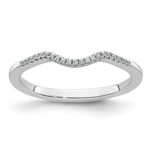 0.06ct. CZ Solid Real 14K White Gold Wedding Band Ring