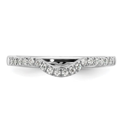 0.18ct. CZ Solid Real 14K White Gold Wedding Band Ring