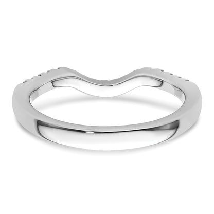 0.18ct. CZ Solid Real 14K White Gold Wedding Band Ring