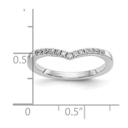 0.13ct. CZ Solid Real 14K White Gold Wedding Band Ring