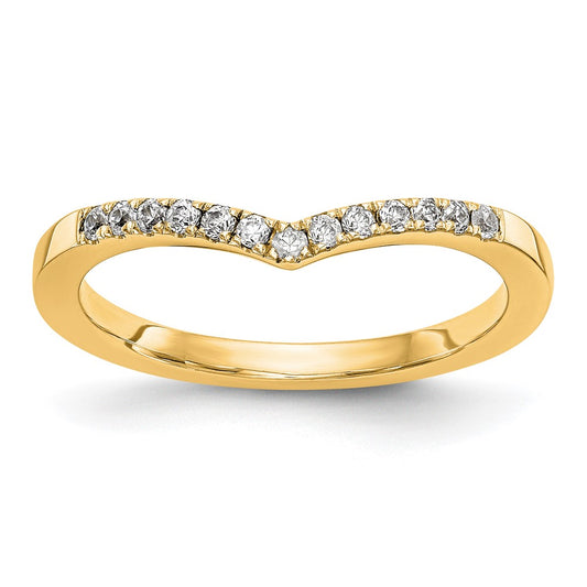 14K Yellow Gold Real Diamond Band