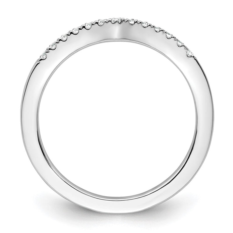 14K White Gold Real Diamond Band