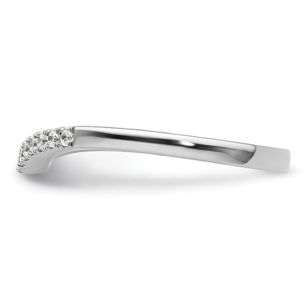 0.16ct. CZ Solid Real 14K White Gold Wedding Band Ring