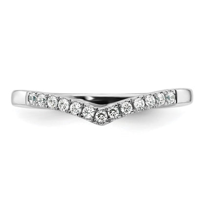 0.16ct. CZ Solid Real 14K White Gold Wedding Band Ring