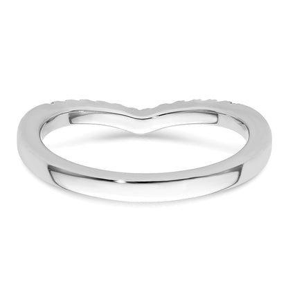 0.16ct. CZ Solid Real 14K White Gold Wedding Band Ring