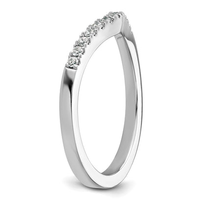 0.16ct. CZ Solid Real 14K White Gold Wedding Band Ring